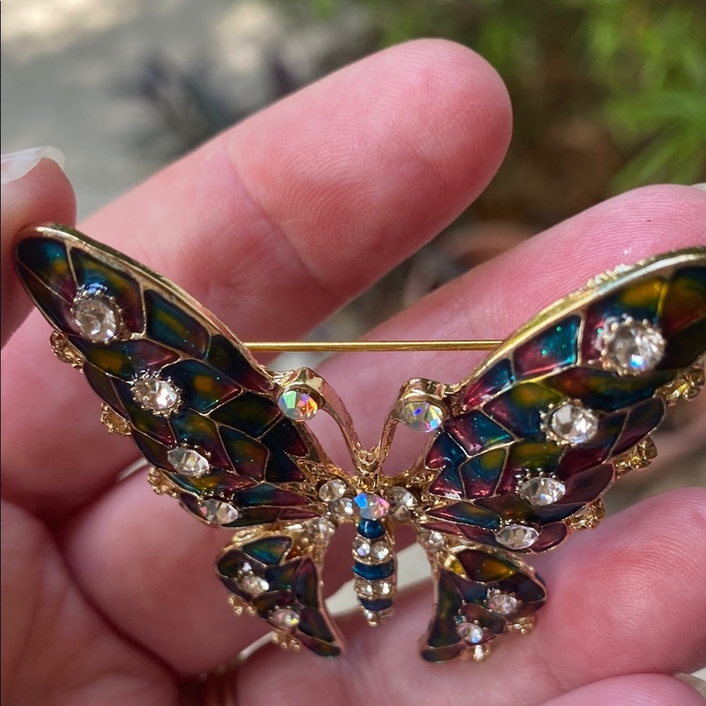 Colorful Butterfly Brooch - Picture 3 of 10